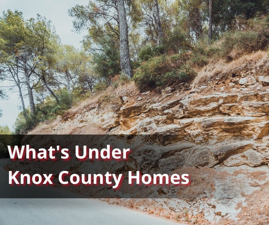 Exposed limestone and dolomite bedrock beneath Knox County homes