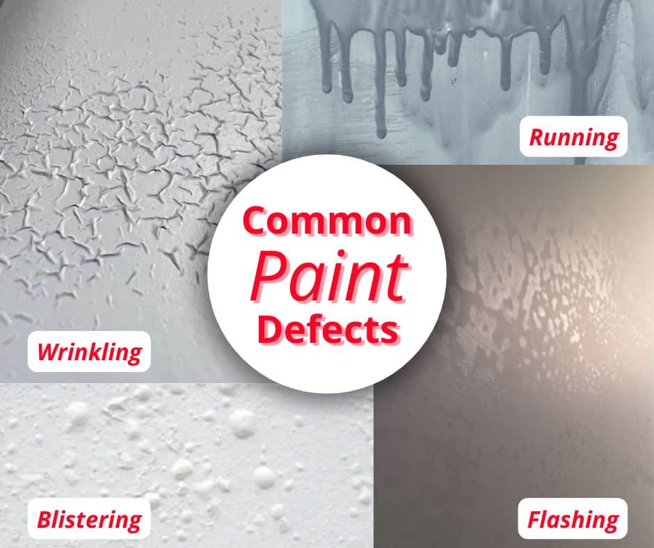 example of paint flashing and other cosmetic defects