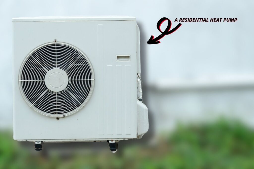 Heat pump outside of a home