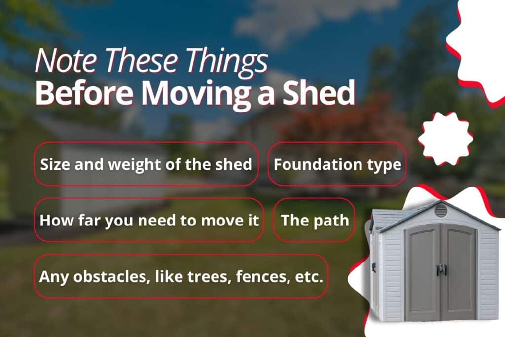 consider before moving a shed