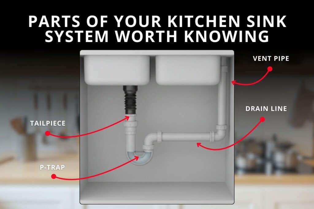 slow draining kitchen sink