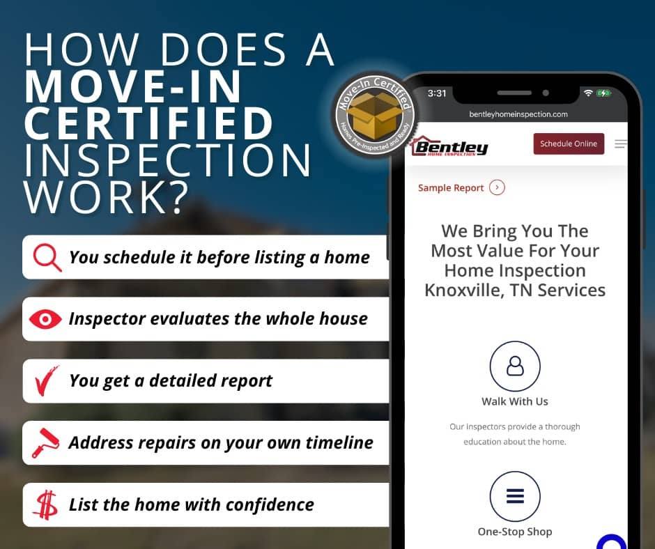 How a Move-In Certified inspection works for home sellers in Knoxville TN