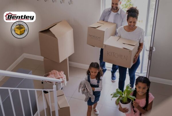 Family moving into a Move-In Certified home after a pre-listing inspection by Bentley Home Inspections