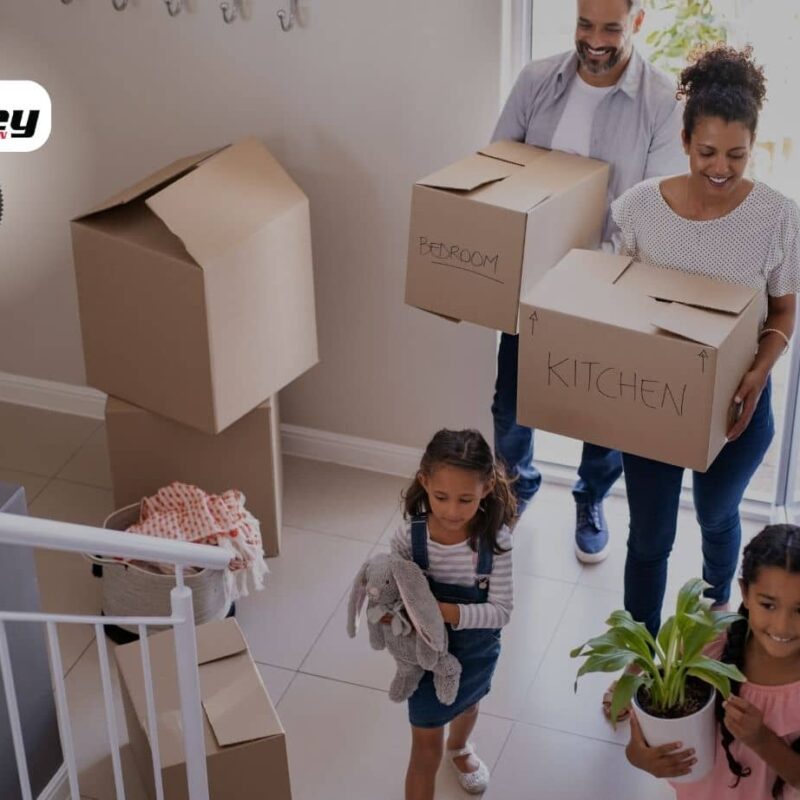 Family moving into a Move-In Certified home after a pre-listing inspection by Bentley Home Inspections